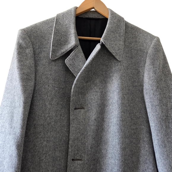 McGregor Women's Coat Gray Size EU 42 US XL Wool Belted Pockets Button Down - Picture 4 of 15